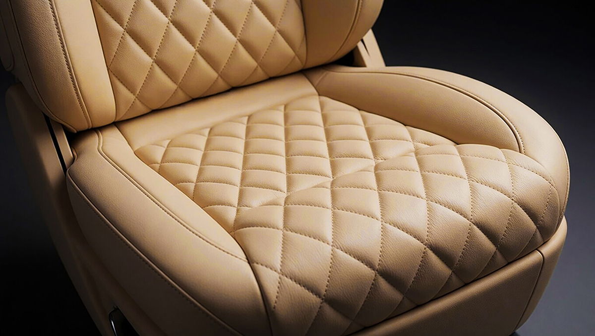 Leather seat cushion