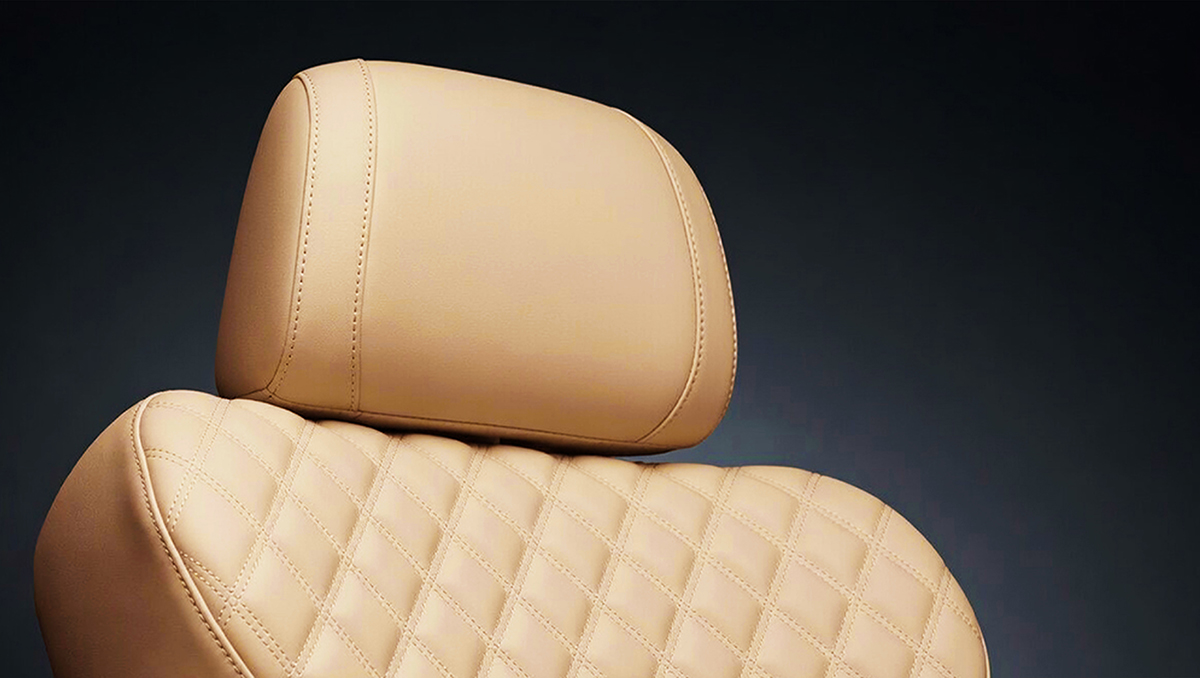 Leather headrest