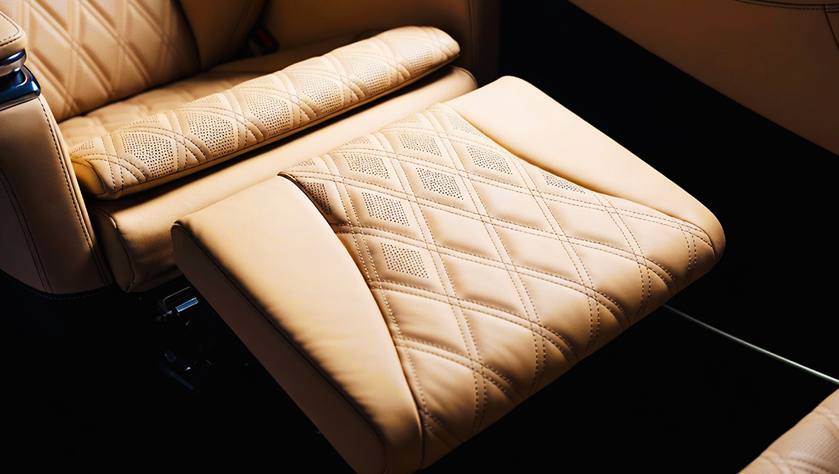 Leather legrest recliner